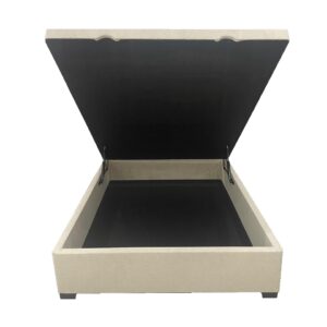 Box Baú Premium Casal 138 x 188 Linhão Bege