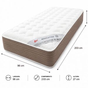 Colchão de Mola Castor  Revolution Tecnopedic 096 x 203 x 27cm