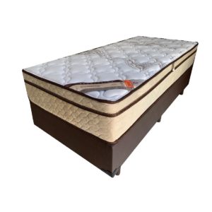 Conjunto Box Castor Solteiro  Revolution Tecnopedic 088 x 188 x 69cm