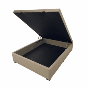 Box Baú Premium Casal 138 x 188 Linhão Caqui