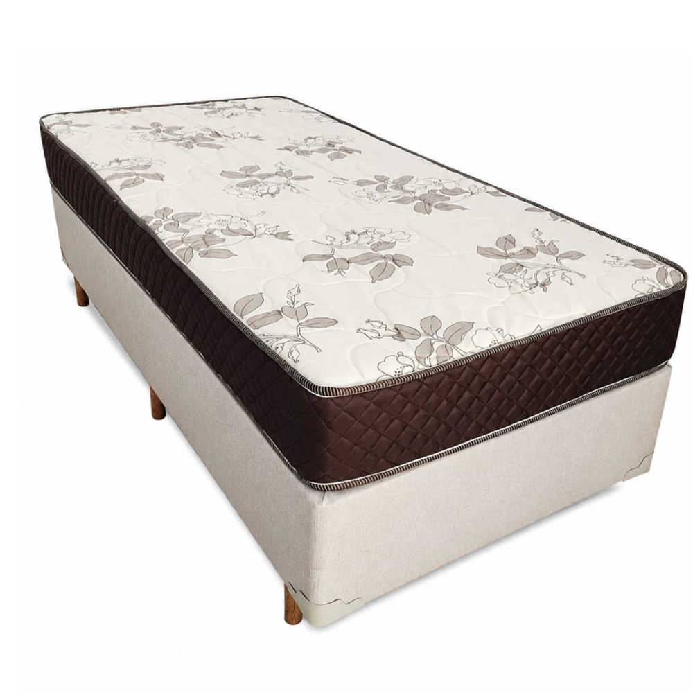 Conjunto Box Cristal Solteiro 88 x 188 x 59 cm