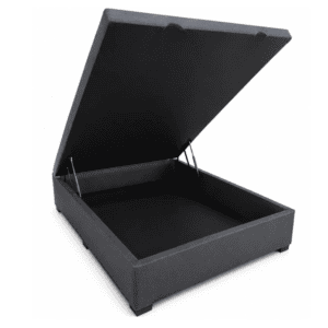 Box Baú Premium Casal 138 x 188 Linhão Cinza Escuro