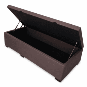 Box Baú Premium Solteirão 193 x 203 Linhão Marrom
