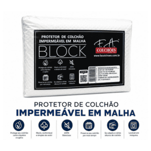 Protetor de Colchão Impermeável em Malha Block 138 x 188 cm